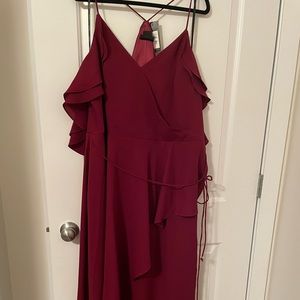 NWT size  18 high low cold shoulder dress